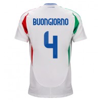 Camiseta Italia Alessandro Buongiorno #4 Visitante Equipación Eurocopa 2024 manga corta